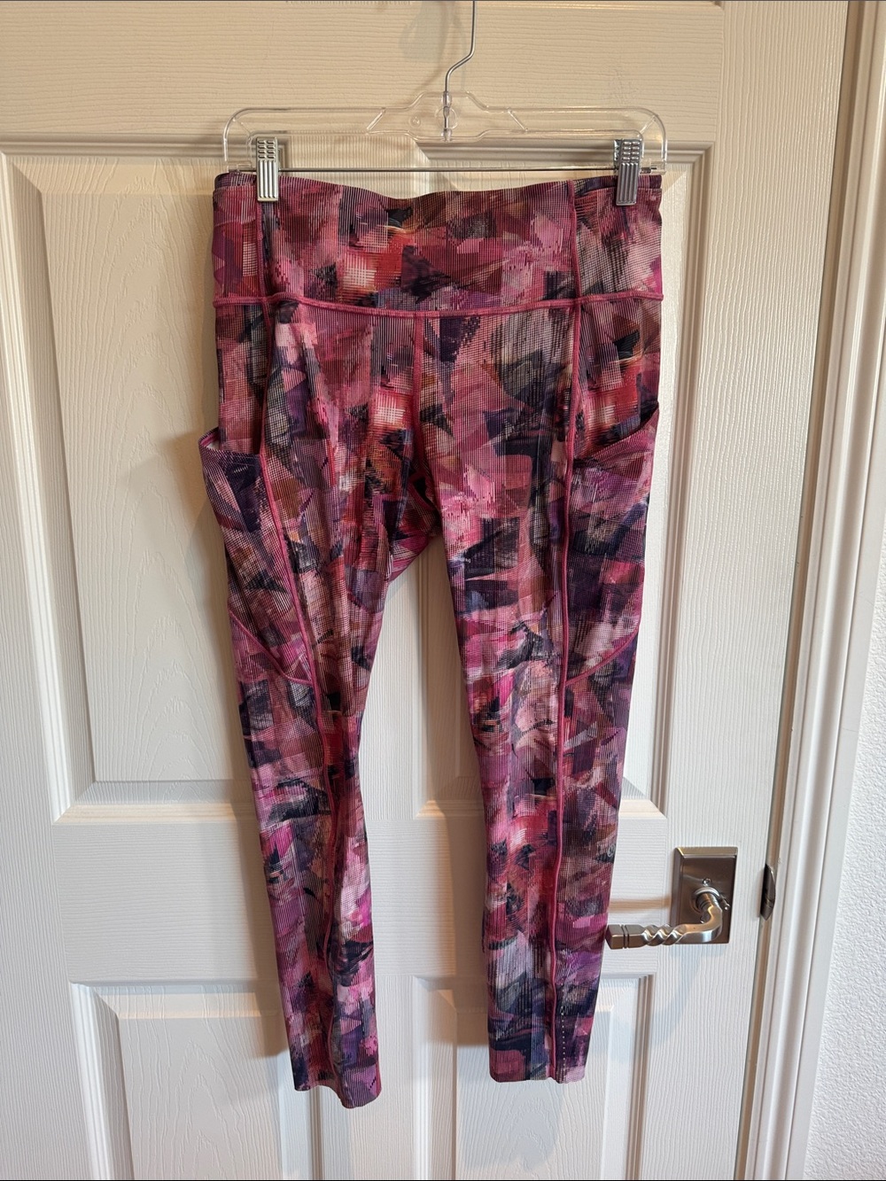 lululemon athletica Pink Multi Abstract Print Leggings